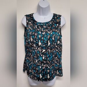 Kasper S Top Pleated Front Like New